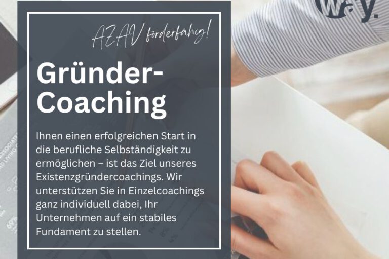 Read more about the article my way Coaching Maßnahme: Gründercoaching